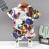 Children's Ink Painting Short Sleeved Shorts Two-piece Set